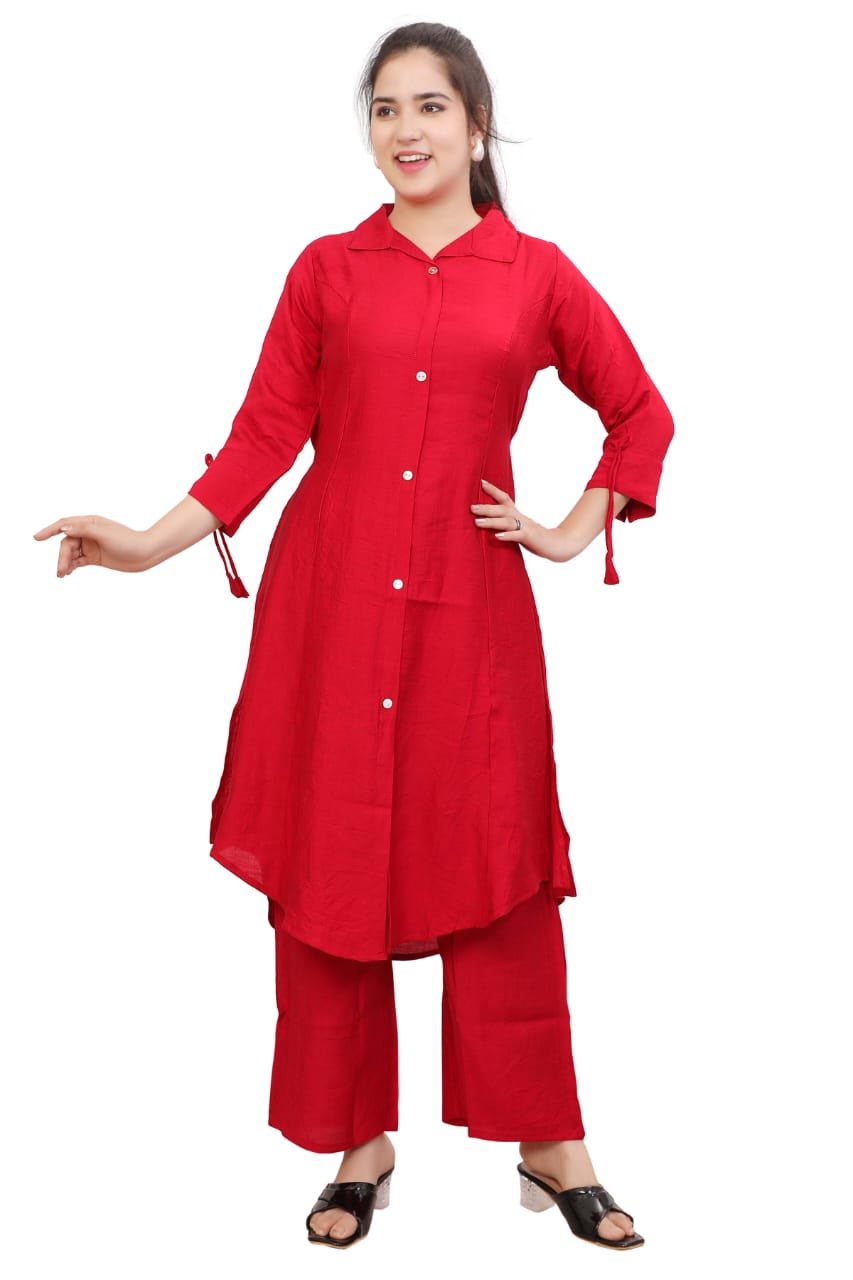 KOBLI Ethnic Co Ord Set | Casual Wear Pant Top Set | Fancy Co-Ord Set | Full Pair Set | Women Kurta Sets Kurtis | Women Kurta Pant Set | Coord Sets for Women | Top Pant Set