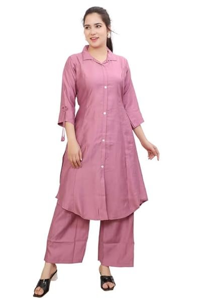 KOBLI Ethnic Co Ord Set | Casual Wear Pant Top Set | Fancy Co-Ord Set | Full Pair Set | Women Kurta Sets Kurtis | Women Kurta Pant Set | Coord Sets for Women | Top Pant Set